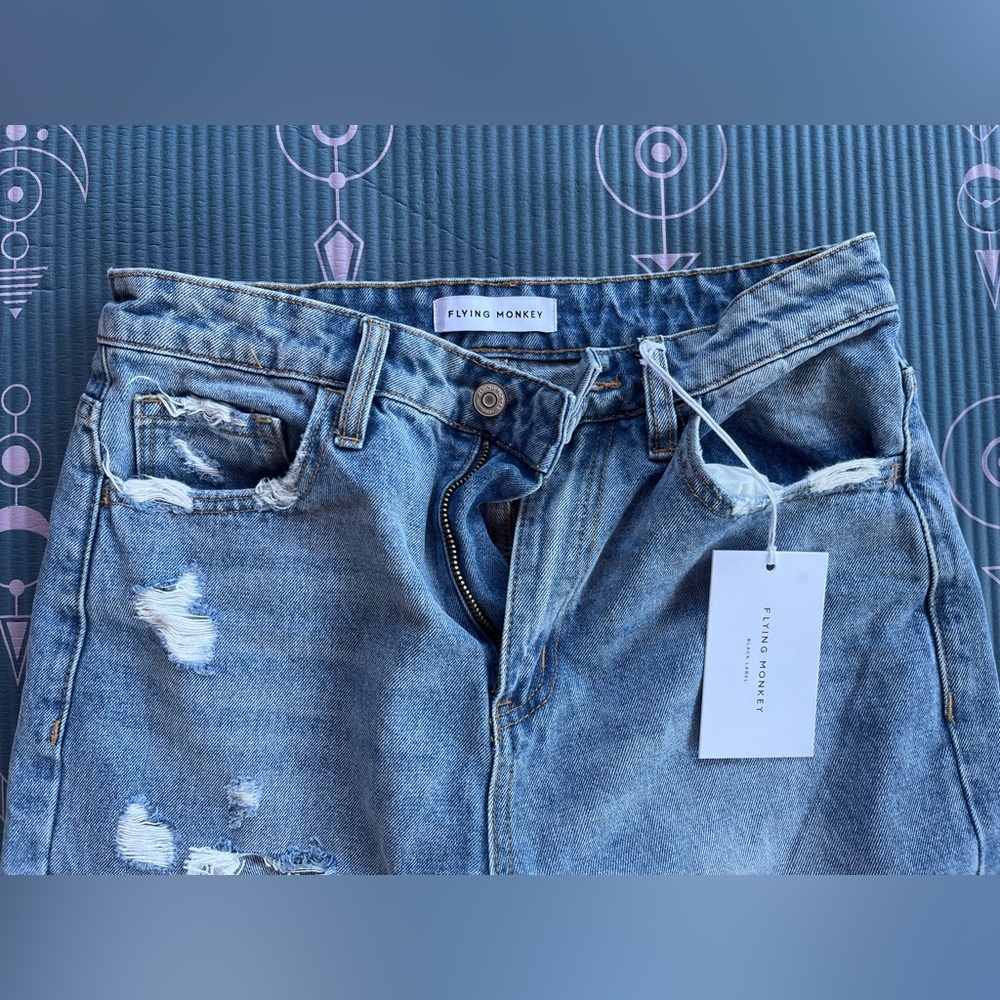 Flying Monkey Super High Rise 90’s Vintage Flare Jeans Size 26 - Picture 8 of 11